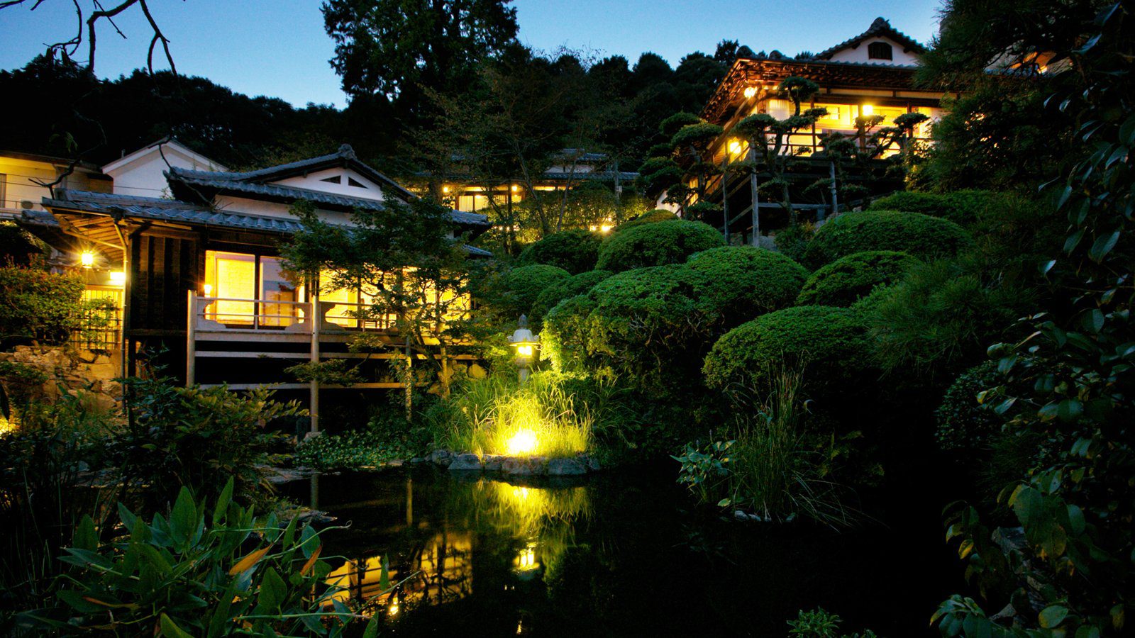 琴平花壇 庭園中的三棟數寄屋造り離れ