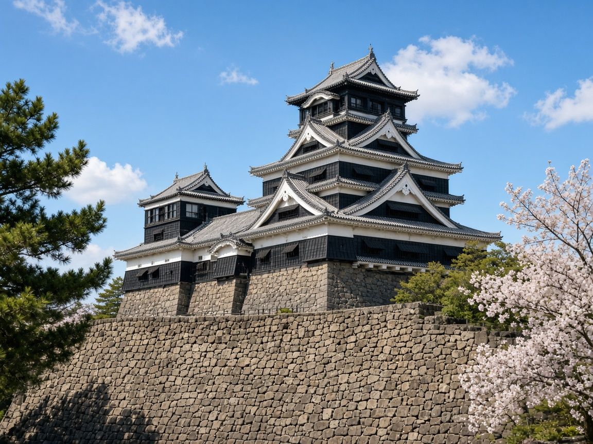 熊本城天守與石垣情境示意