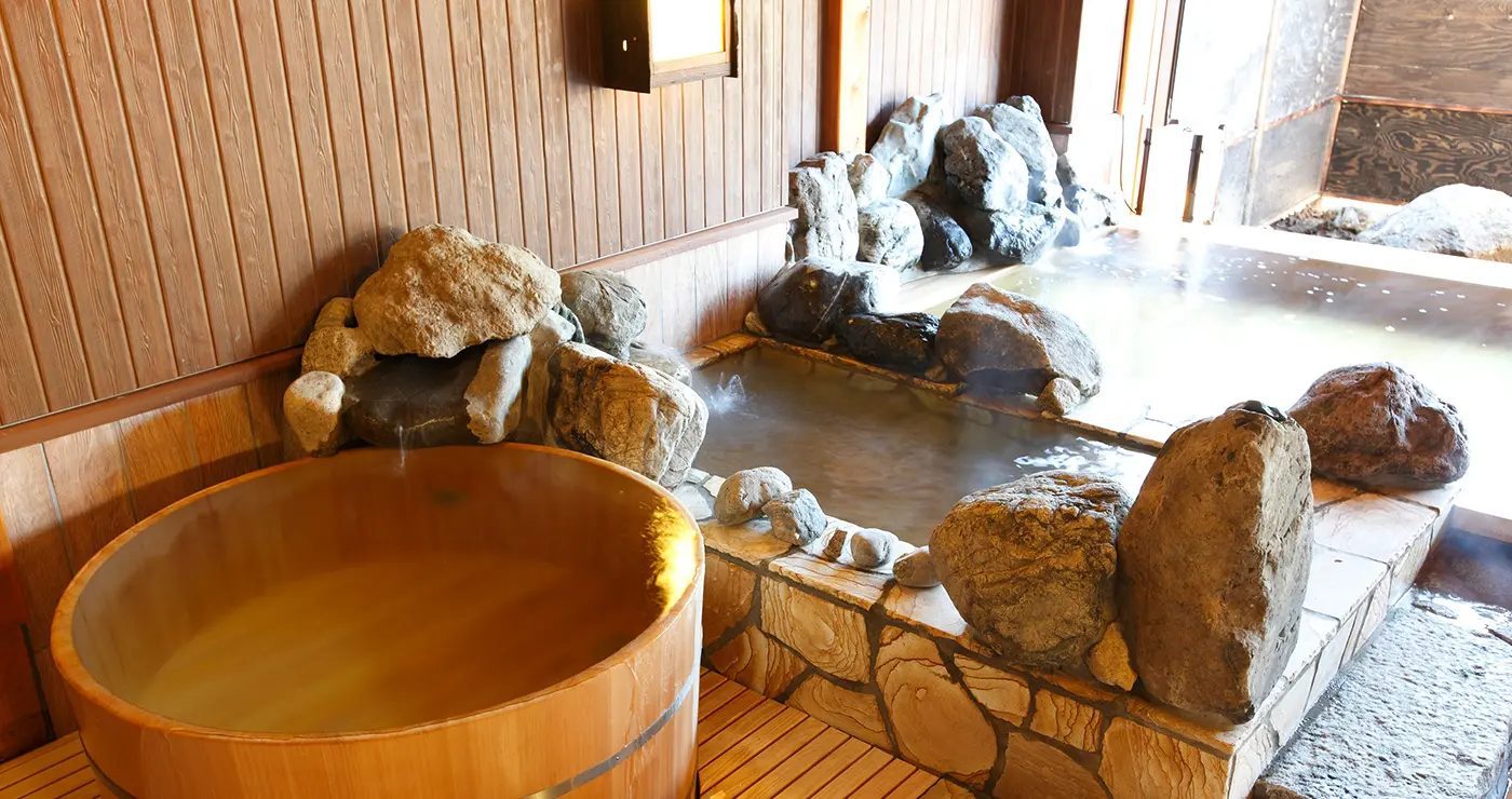 草津溫泉 湯宿 季之庭 浴場男女輪替，三溫暖男女各 2 處