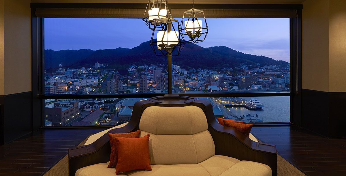 La Vista 函館灣 可以看到函館夜景的休息空間