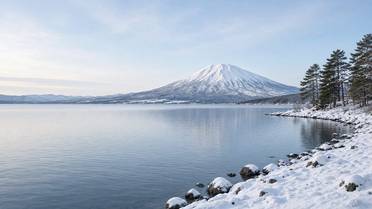 豬苗代湖湖面與遠山