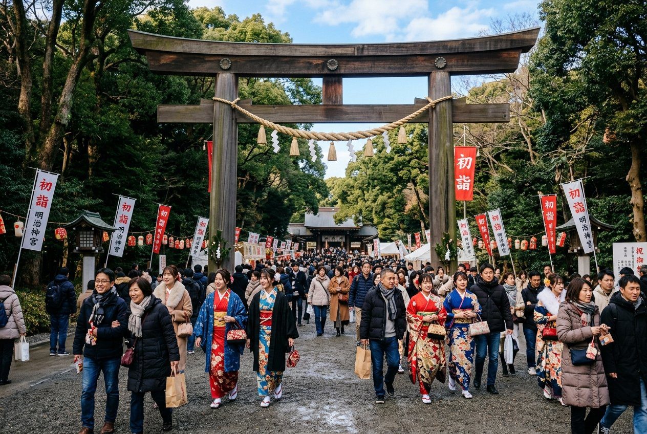 明治神宮新年初詣開運參拜
