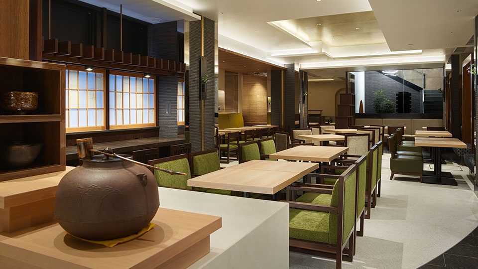 三井花園飯店 京都站前 地下 1 樓茶季的用餐與 lounge 空間