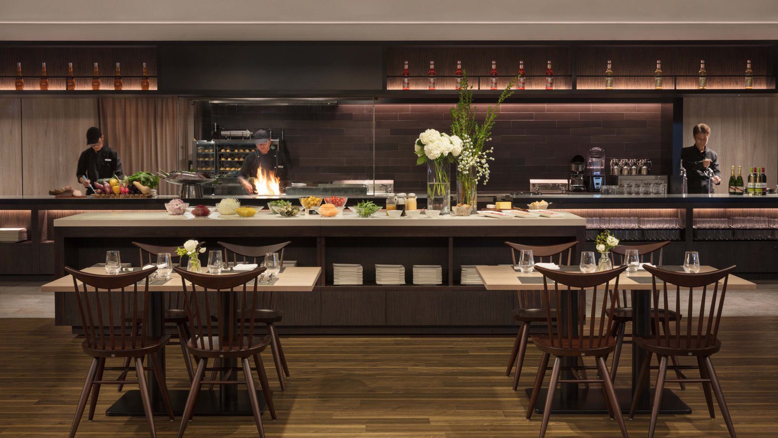 南紀白濱萬豪酒店 Grill & Dining G 的開放式廚房