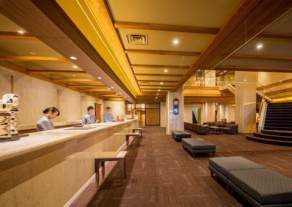 鳴子溫泉 湯元吉祥 大廳接待與雅緻和風空間