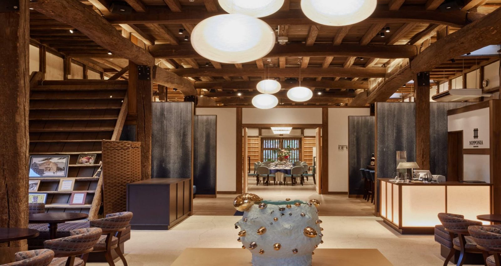佐原商家町飯店 NIPPONIA KAGURA 棟的餐廳 LE UN