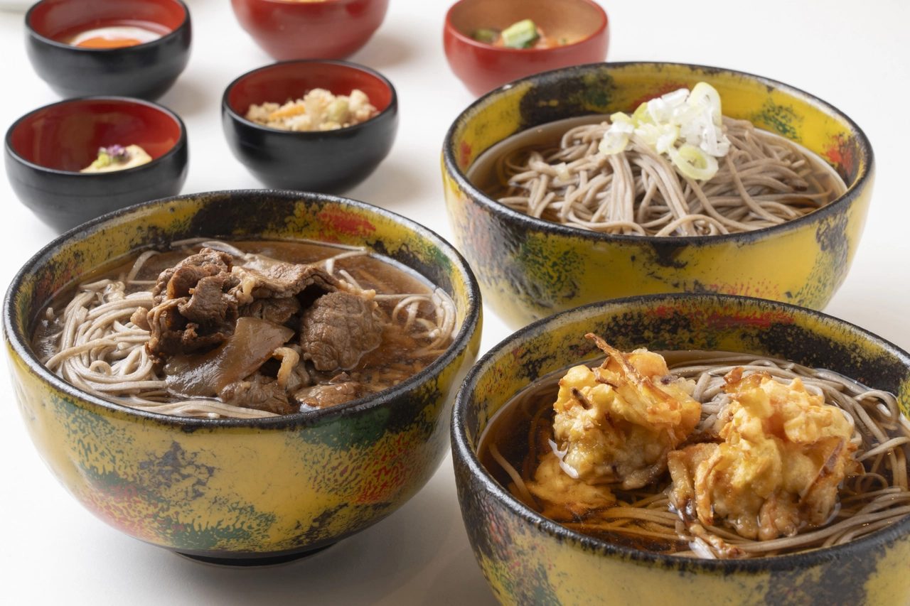 御宿 野乃淺草別邸 早餐的蕎麥與小菜