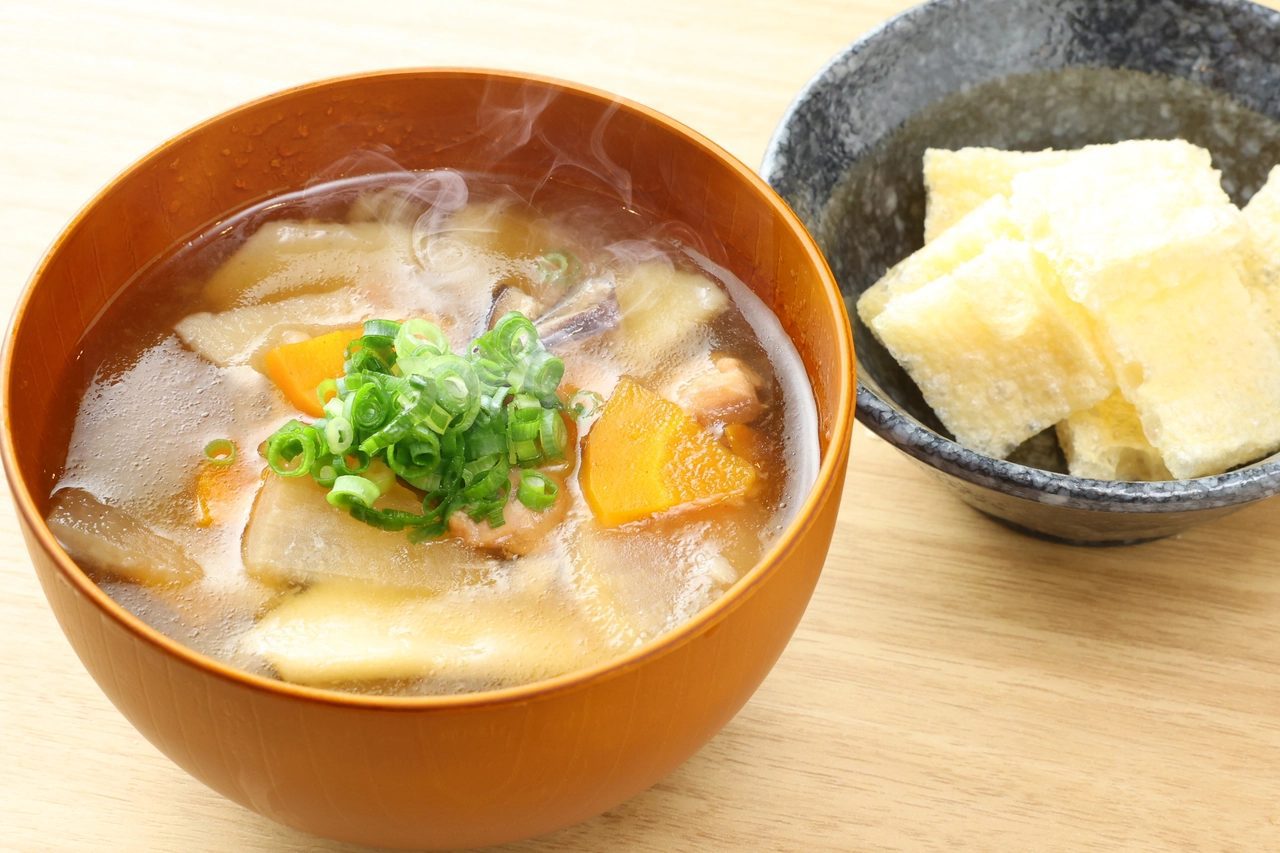 御宿 野乃熊本 早餐的糰子汁