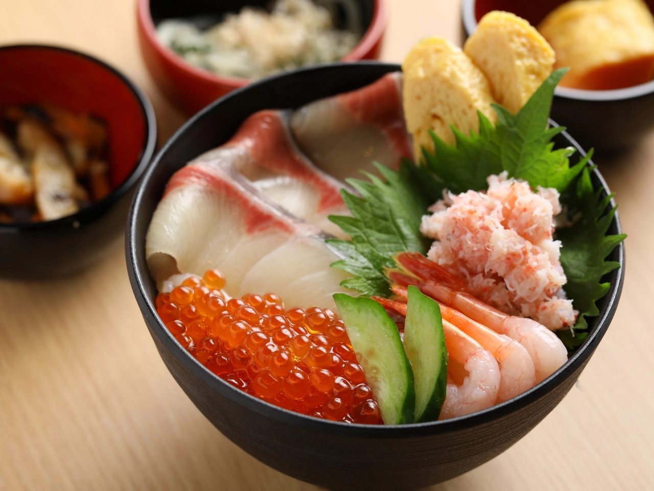 御宿 野乃松江 早餐的海鮮丼