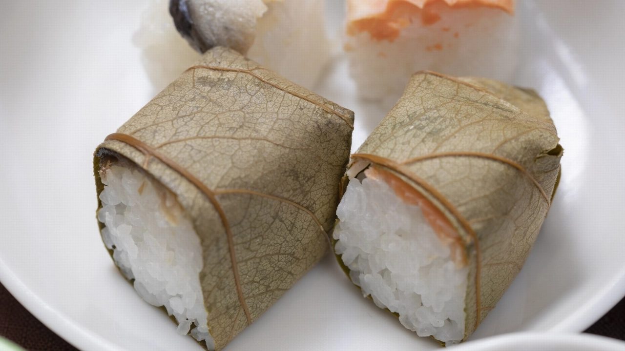 御宿 野乃奈良 早餐的柿葉壽司