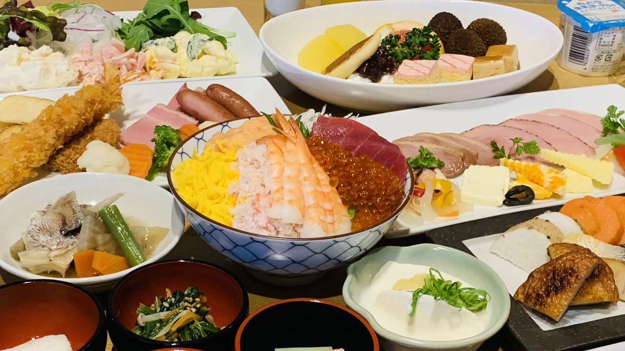 御宿 野乃境港 早餐與晚餐都有的和洋自助餐