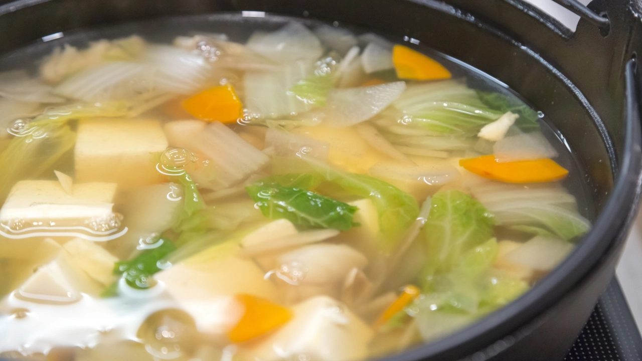 御宿 野乃富山 早餐的鍋物