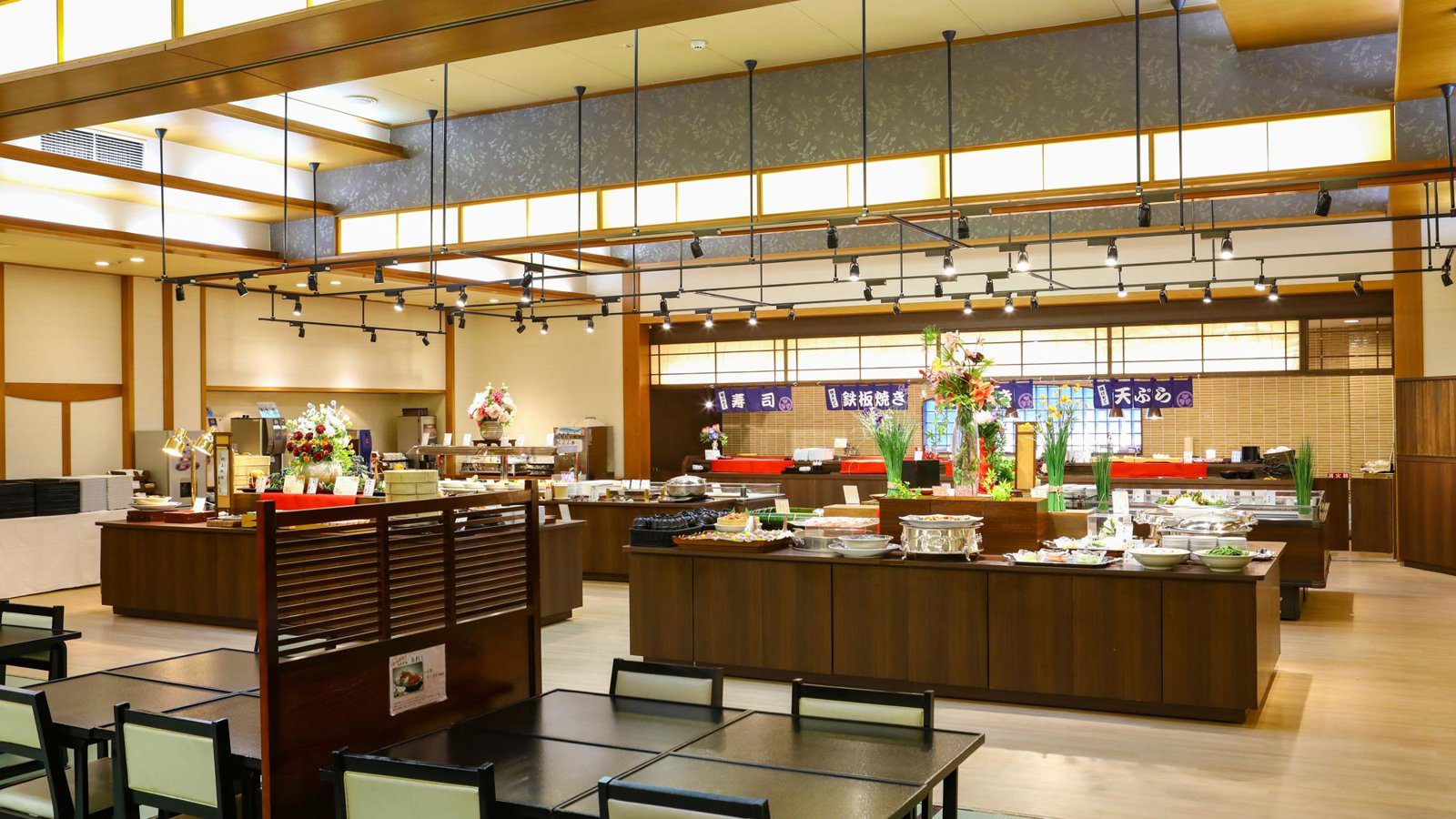 會津東山溫泉 東山大飯店 自助餐餐廳料理檯