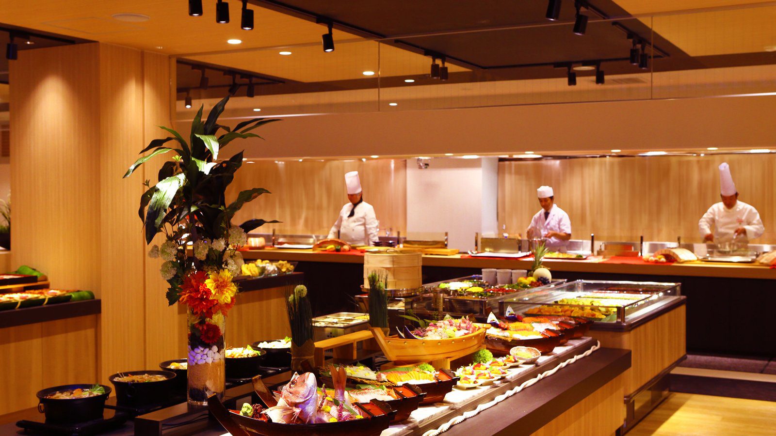 鳴子溫泉 幸雲閣 自助餐現做料理檯