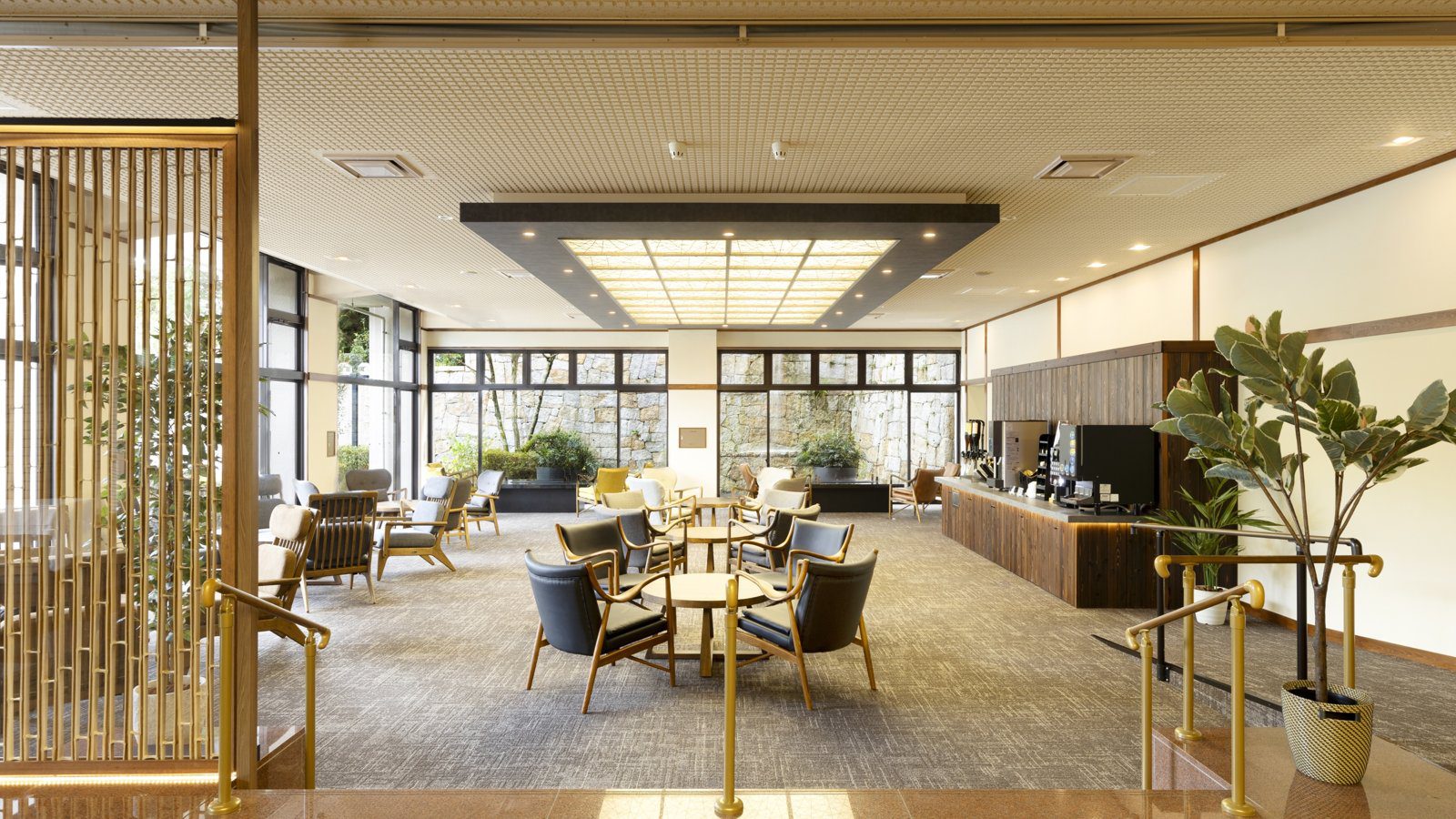 下呂溫泉 Premium 下呂本館 Premium 酒廊的座位區
