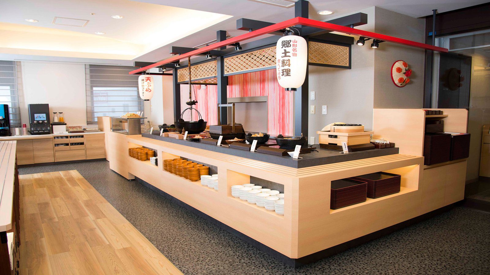Richmond Hotel 山形站前 早餐會場的現炸天婦羅 Live Kitchen