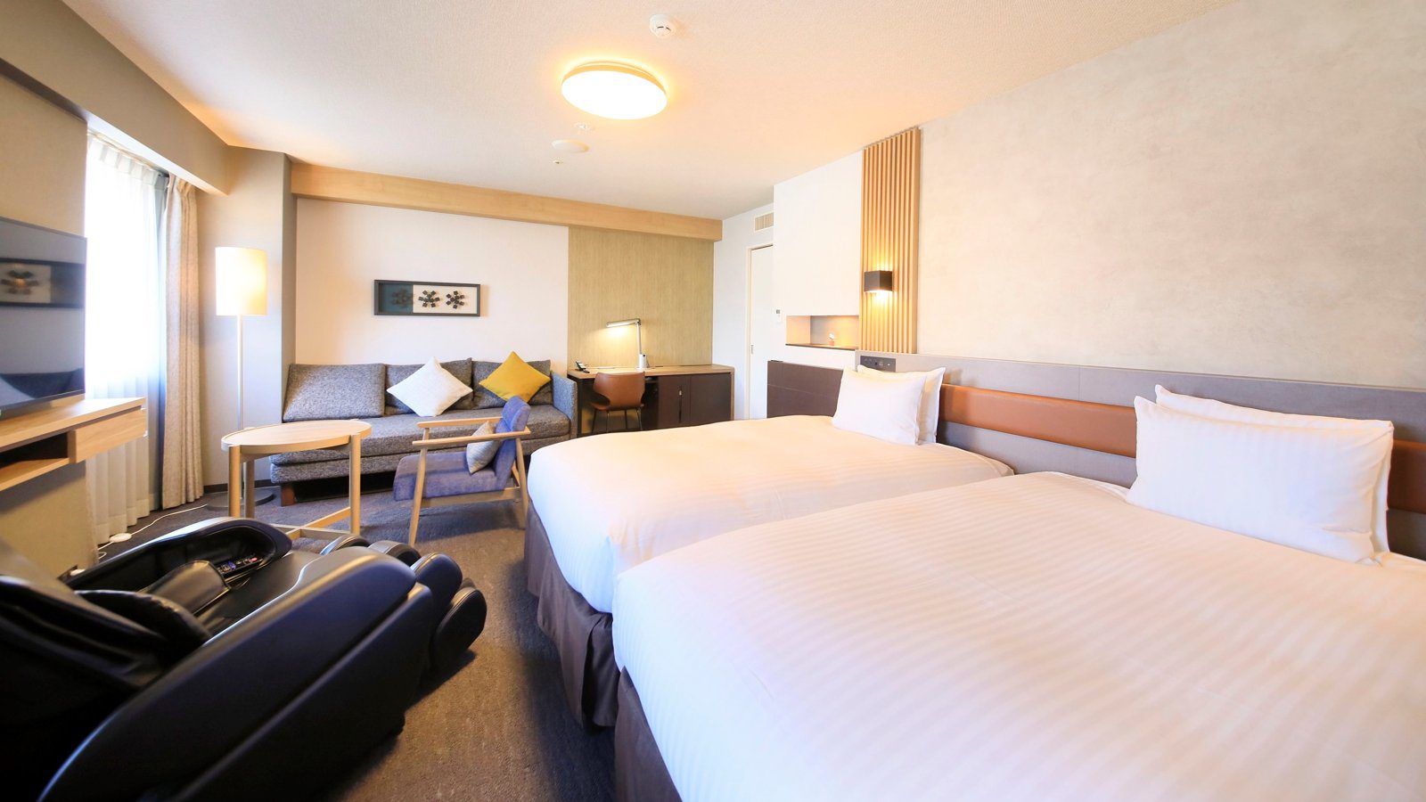 Richmond Hotel 山形站前 雙床房的好萊塢式雙床