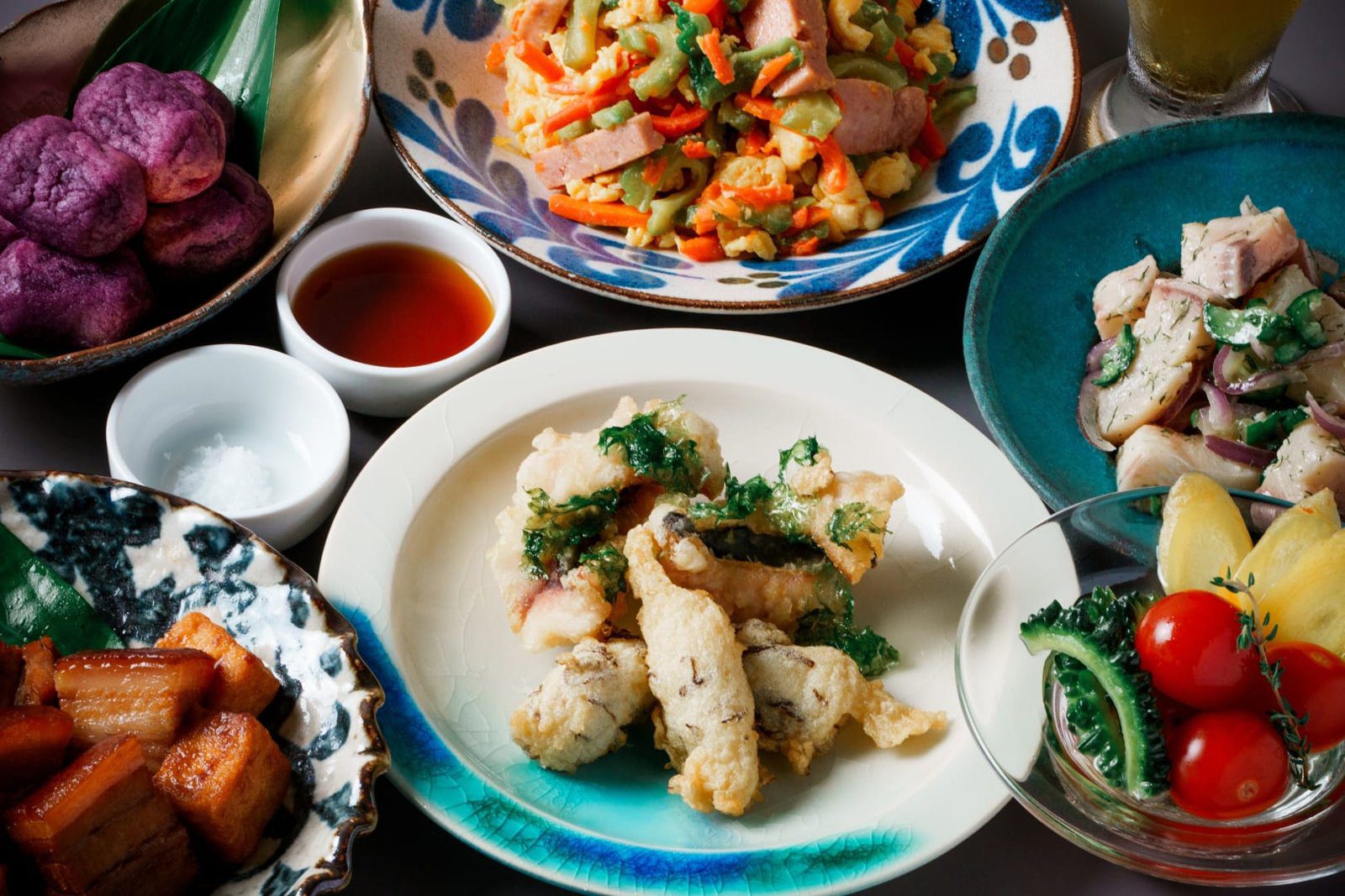 星野集團 RISONARE 小濱島 Ooli Ooli 晚餐的島蔬菜、炸物與沖繩料理