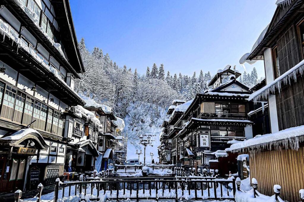 仙峽之宿 銀山莊 銀山溫泉街冬季木造老街