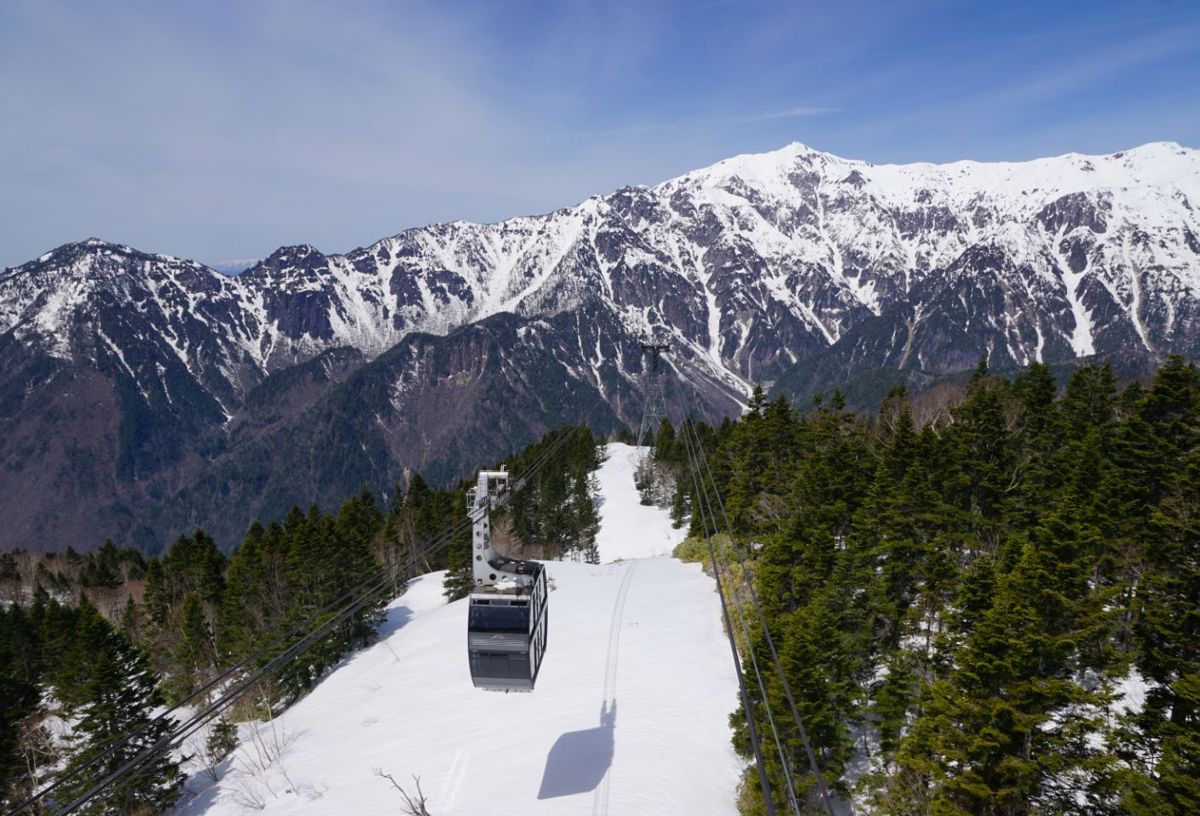 新穗高纜車與北阿爾卑斯雪山
