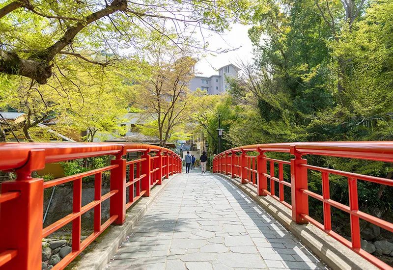 修善寺溫泉 湯迴廊 菊屋 修善寺的紅橋
