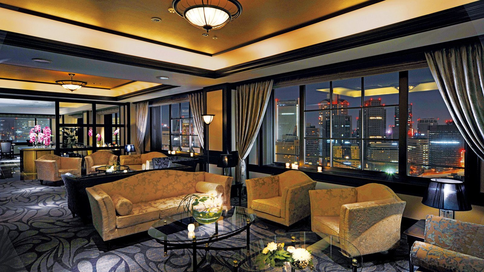 大阪威斯汀酒店 Executive Club Lounge 夜景座位