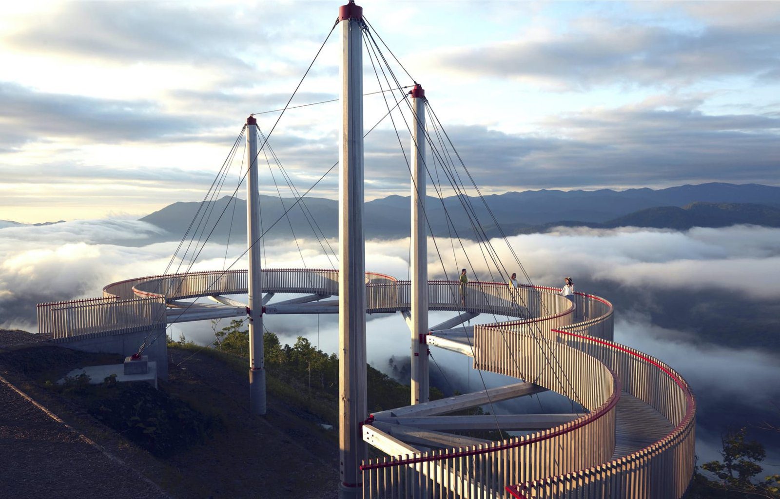 星野集團 Tomamu The Tower 雲海平台 Cloud Walk 懸空步道與山谷雲海
