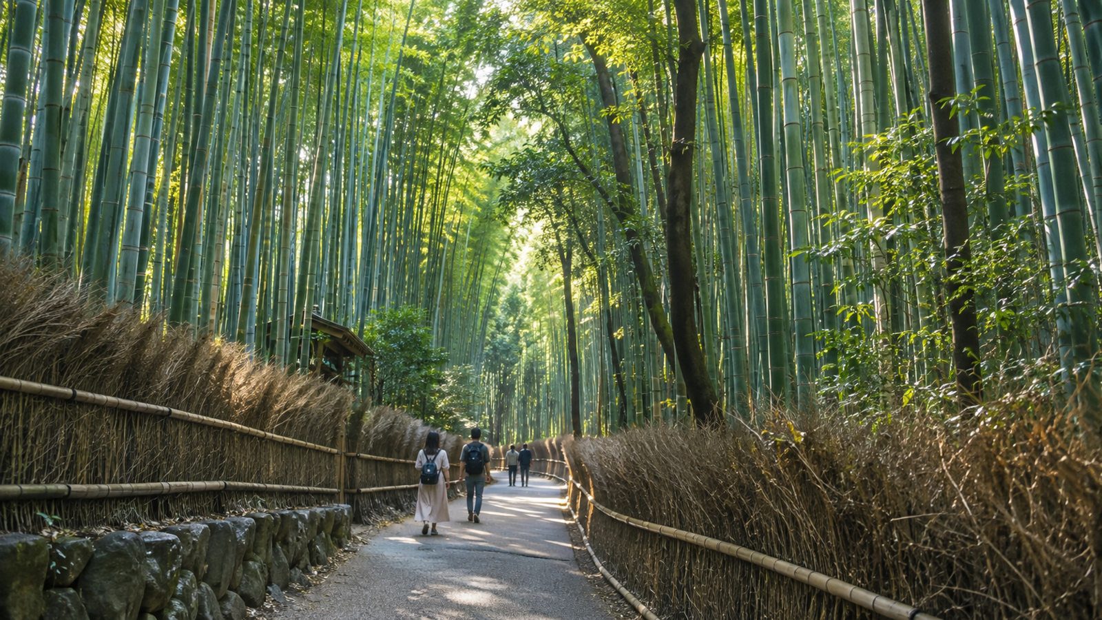 嵐山竹林情境示意圖