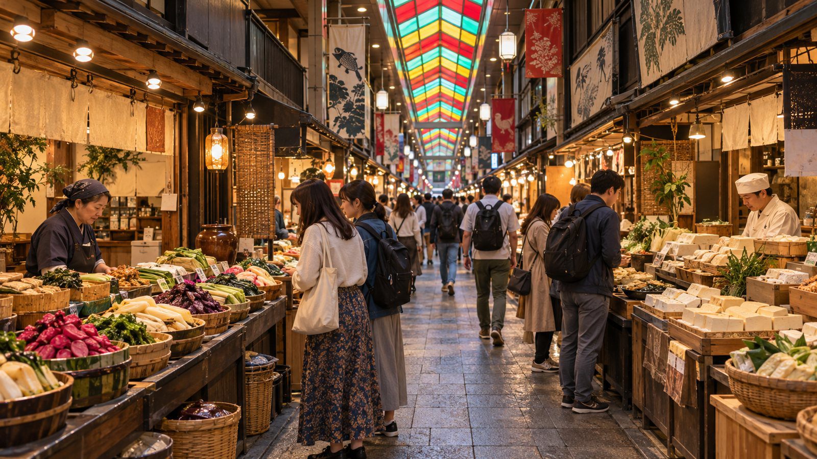 京都錦市場情境示意圖