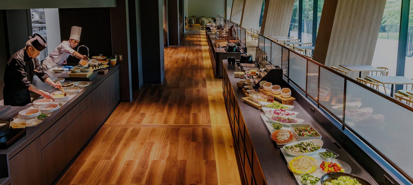 箱根小涌園飯店 Fontainebleau 自助餐廳的料理檯