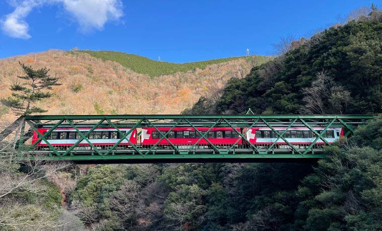箱根 金乃竹 塔ノ澤 箱根登山電車與早川橋梁