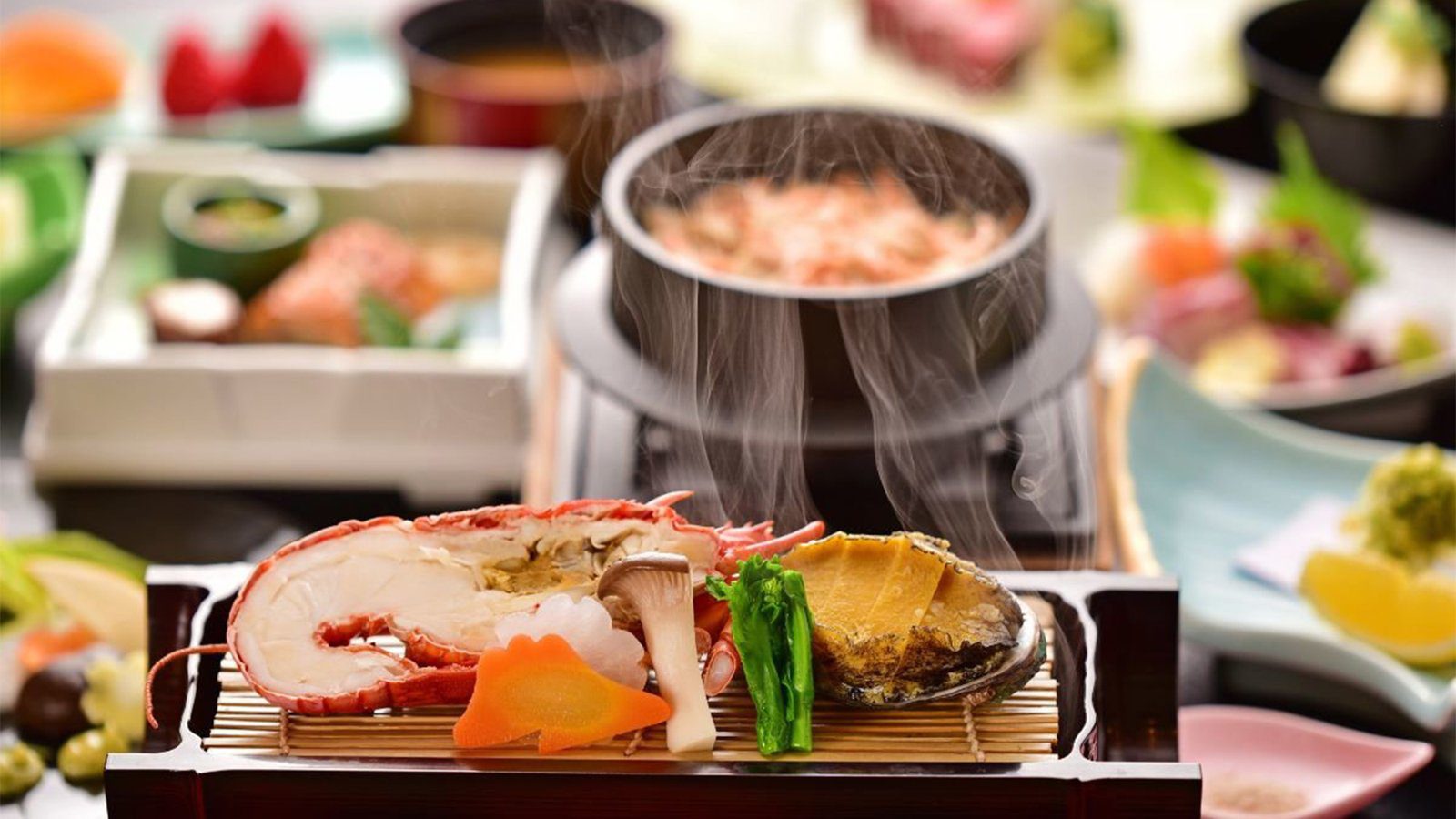 箱根湯之花王子大飯店 會席料理的蒸籠料理