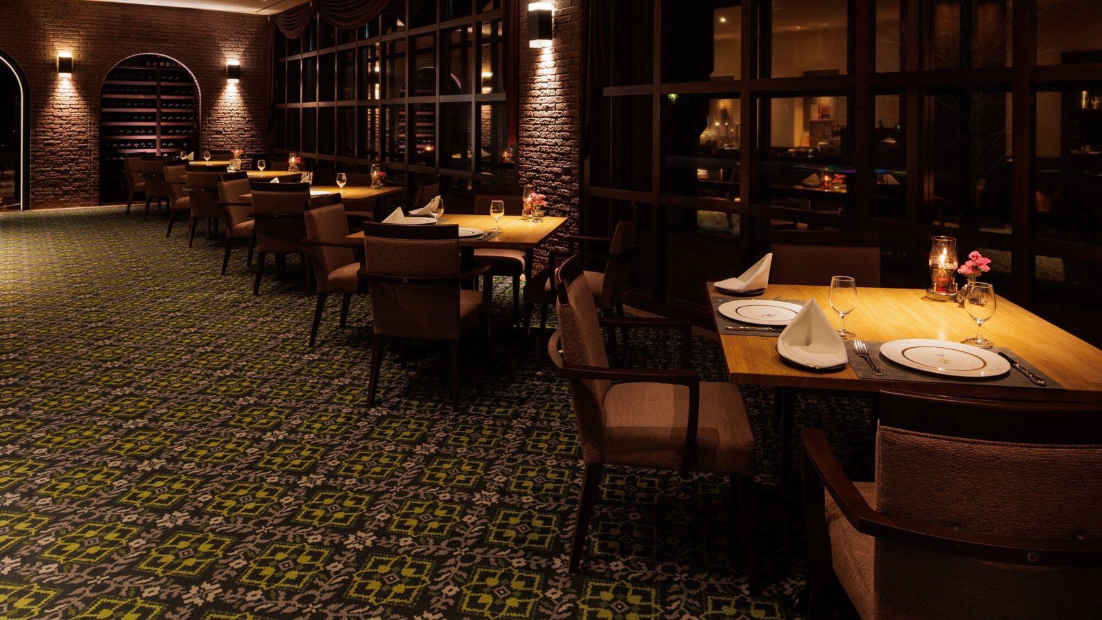 白馬東急飯店 2 樓餐廳 Chamonix 的用餐區