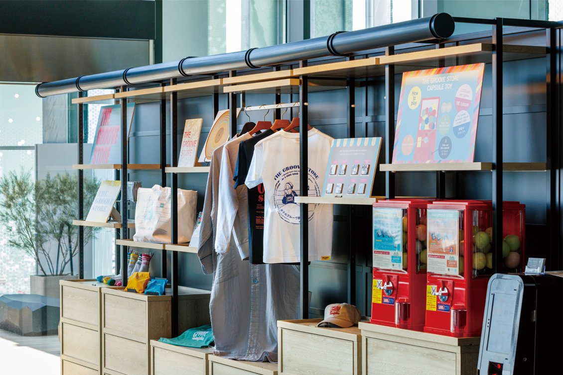 HOTEL GROOVE SHINJUKU THE GROOVE STORE 的原創商品陳列