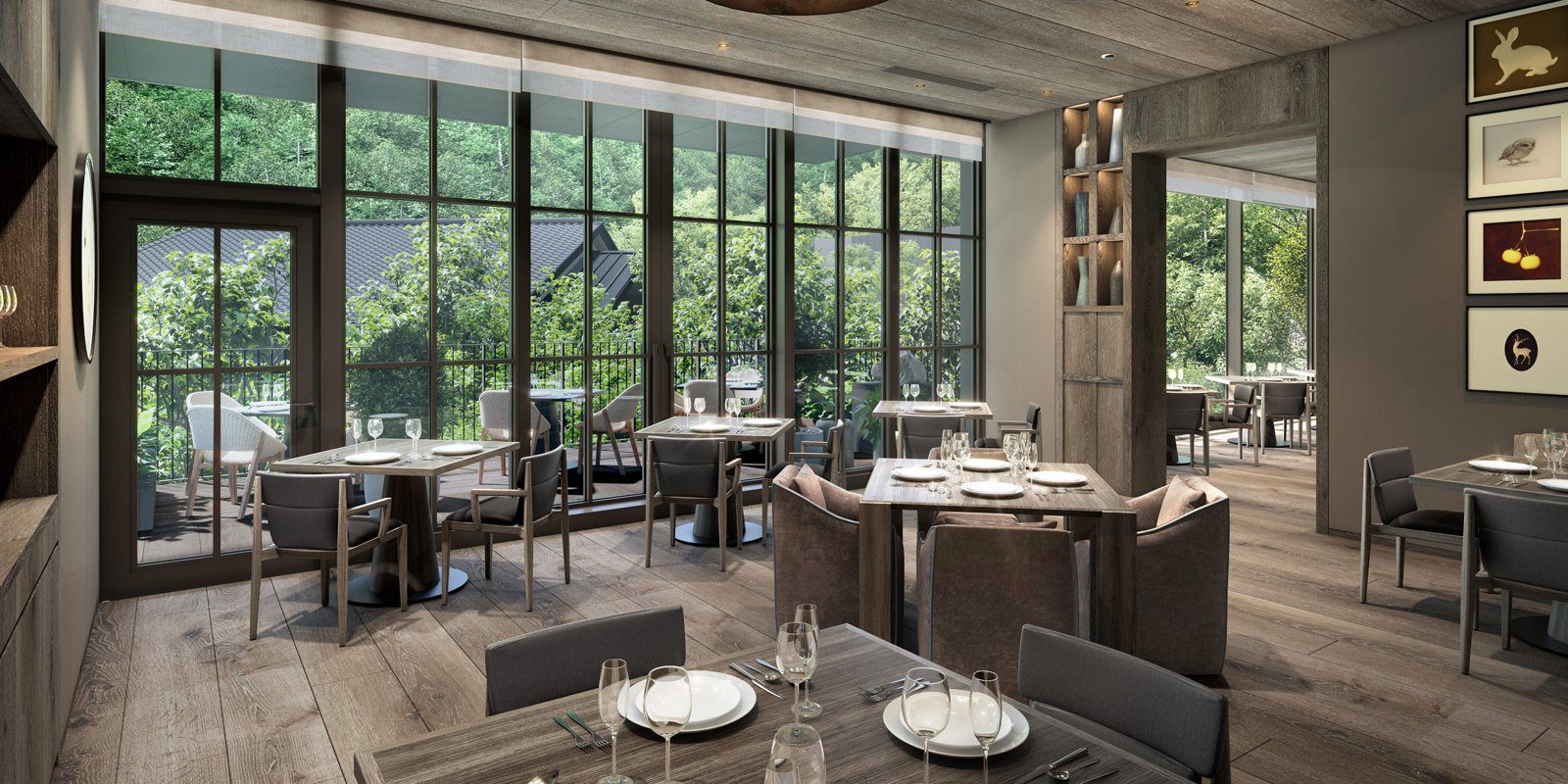 箱根三井酒店 RIVERINE 餐廳內部