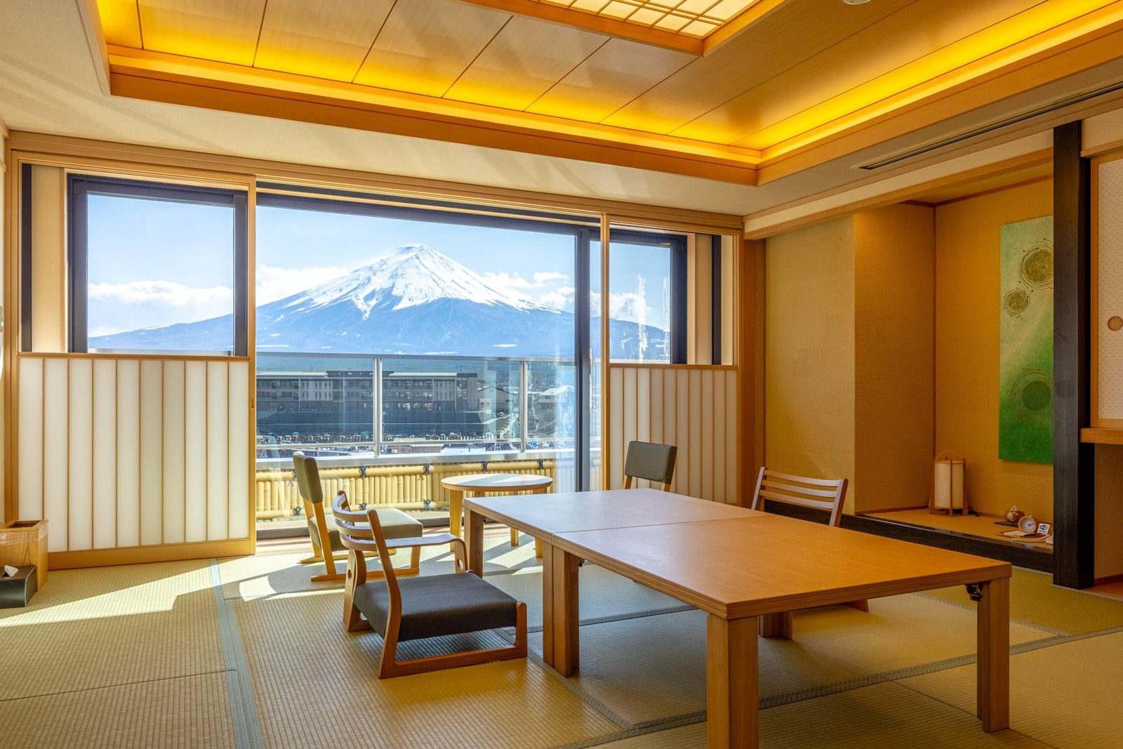 湖南荘 富士河口湖 富士山側的客房