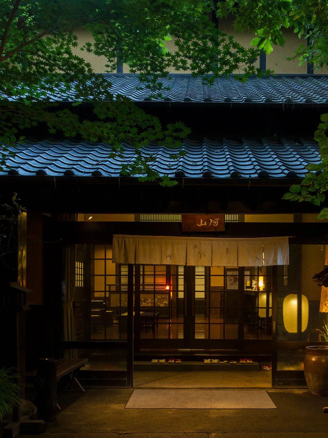 黑川溫泉 旅館 山河 旅館的入口
