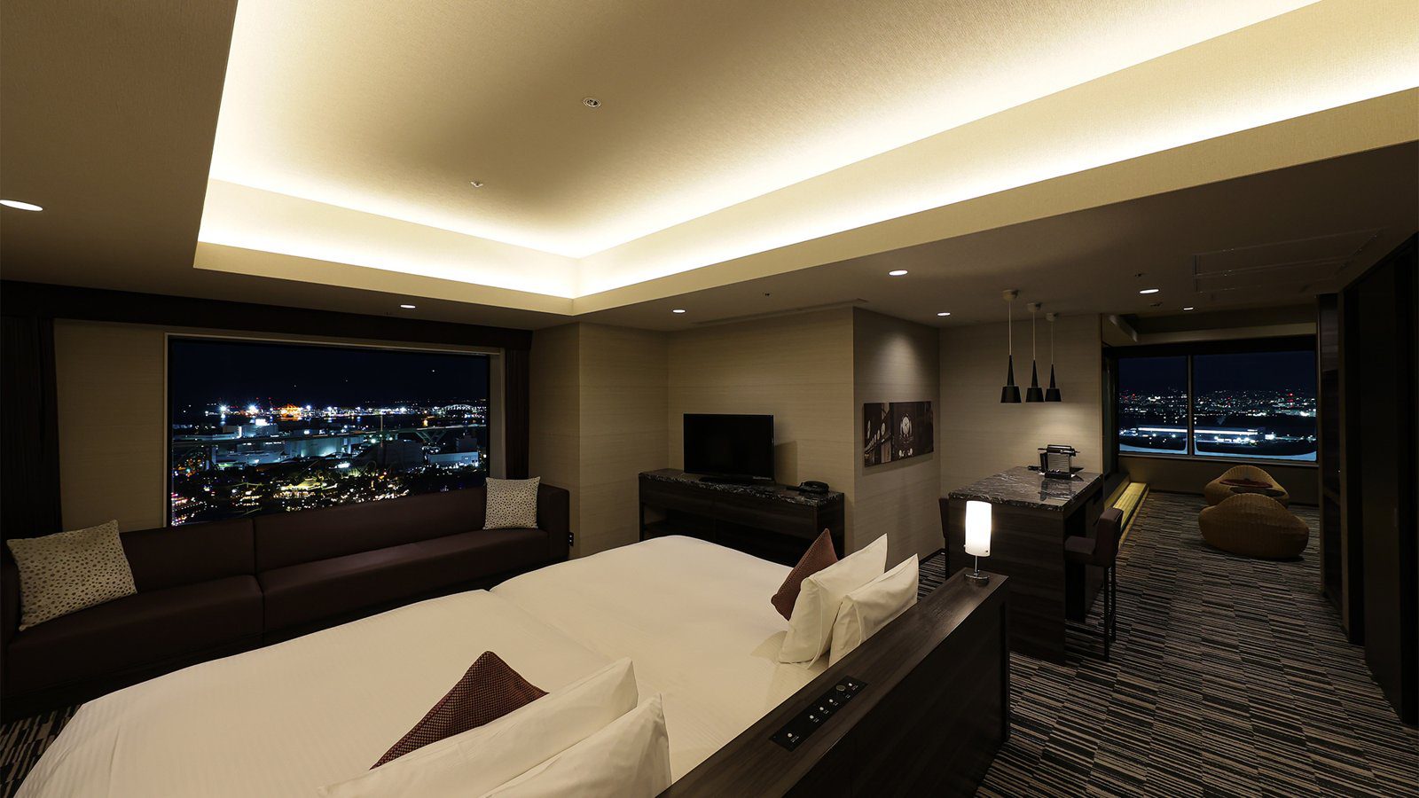 日本環球影城園前飯店 Luxury 樓層 The Park Front Room 的客房