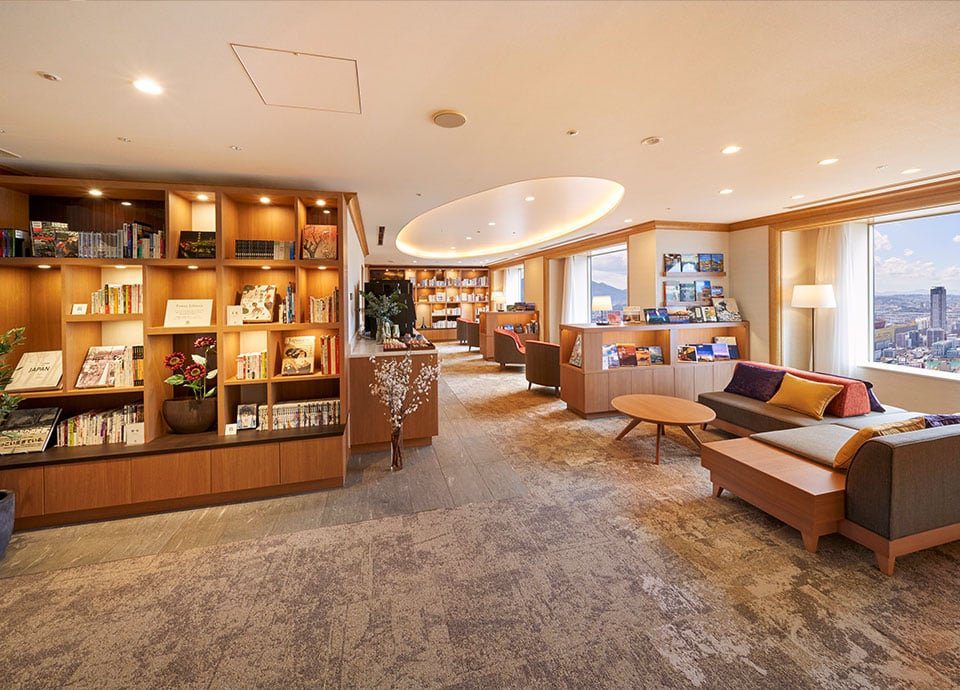 小倉麗嘉皇家酒店 Tower 樓層住客專用的 Tower Library