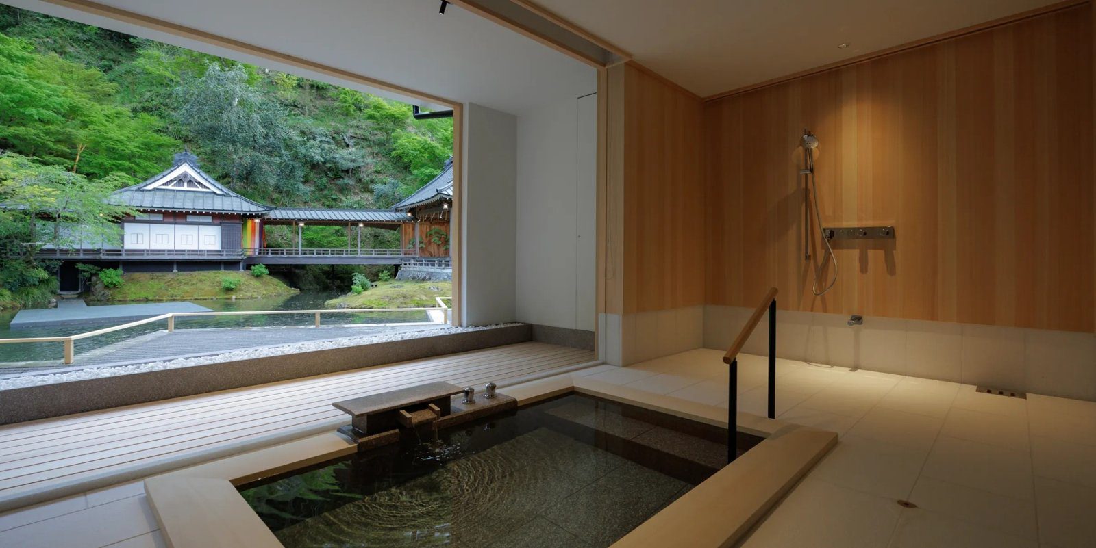 修善寺 あさば 「羽衣」的浴池