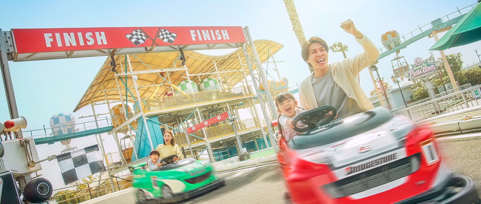 鈴鹿賽道樂園 Putti Grand Prix 親子合力駕駛小賽車衝線